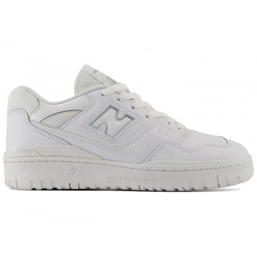 Кроссы New Balance 550 Triple White (W) - женская сетка размеров