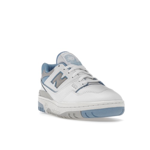 Кроссы New Balance 550 White University Blue (W) - женская сетка размеров