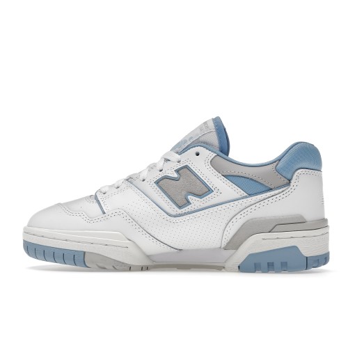 Кроссы New Balance 550 White University Blue (W) - женская сетка размеров