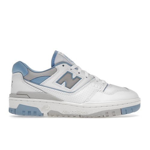 Кроссы New Balance 550 White University Blue (W) - женская сетка размеров