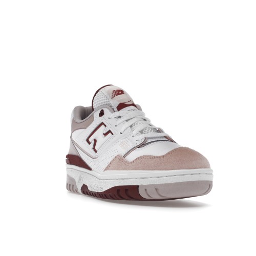 Кроссы New Balance 550 White Scarlet (W) - женская сетка размеров