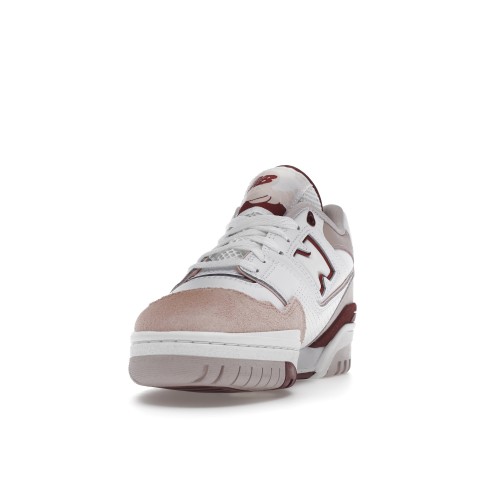 Кроссы New Balance 550 White Scarlet (W) - женская сетка размеров