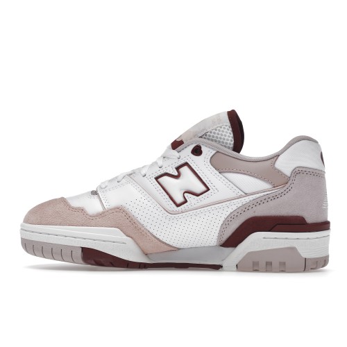 Кроссы New Balance 550 White Scarlet (W) - женская сетка размеров