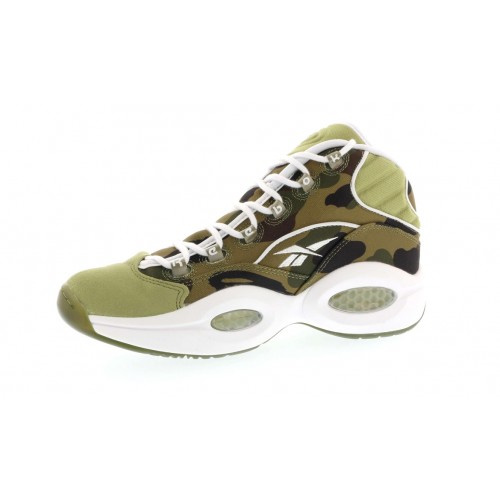 Кроссы Reebok Question Mid mita sneakers X Bape 1st Camo - мужская сетка размеров