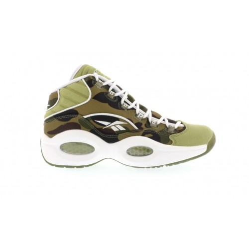 Кроссы Reebok Question Mid mita sneakers X Bape 1st Camo - мужская сетка размеров