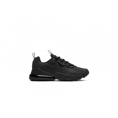 Кроссы Nike Air Max 270 React Triple Black (GS) - подростковая сетка размеров