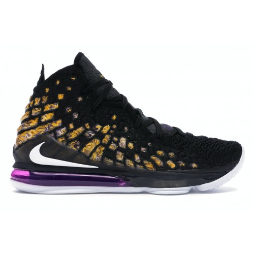 Кроссы Nike LeBron 17 Lakers - мужская сетка размеров
