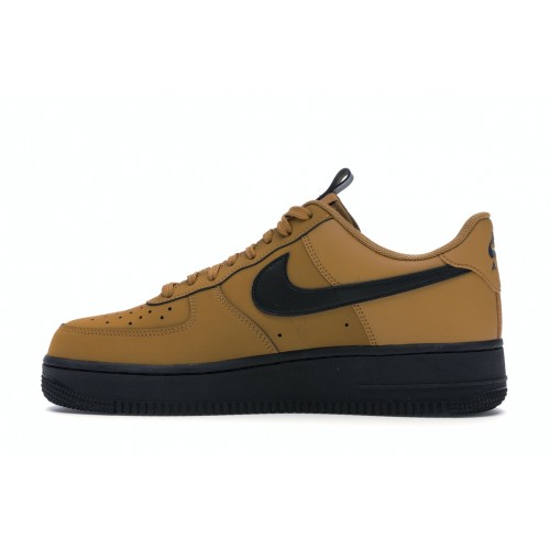 Кроссы Nike Air Force 1 Low Wheat Black - мужская сетка размеров