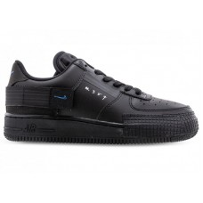 Подростковые кроссовки Nike Air Force 1 Low Type Black Photo Blue (GS)