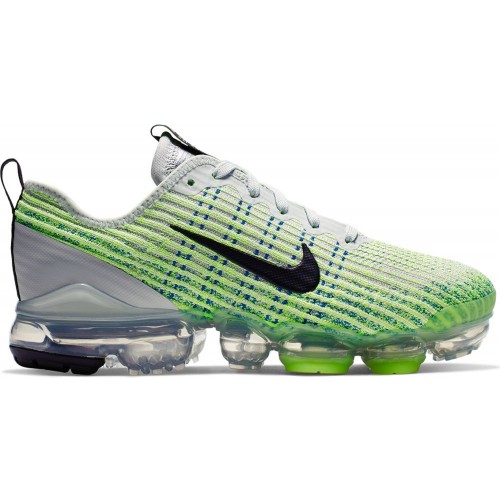 Подростковые кроссовки Nike Air VaporMax Flyknit 3 Light Silver Volt Glow (GS)