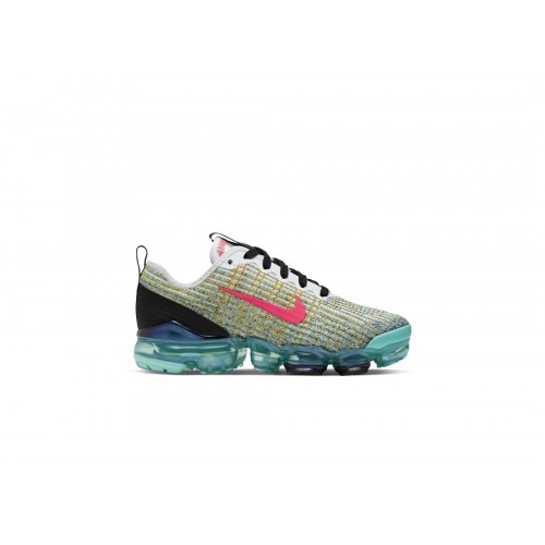 Подростковые кроссовки Nike Air VaporMax Flyknit 3 White Hyper Turquoise (GS)