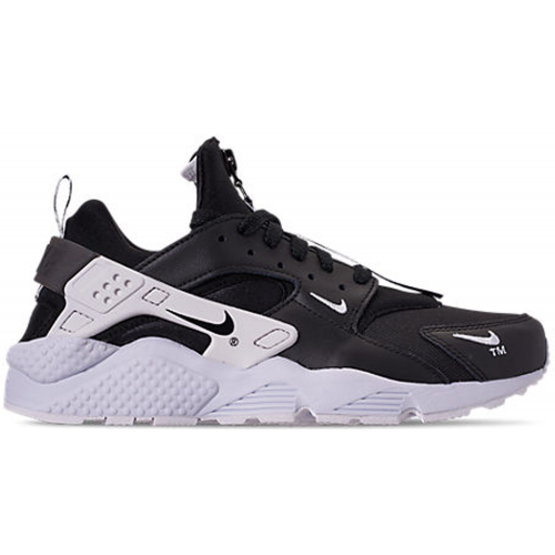 Кроссы Nike Air Huarache Run Zip Black White - мужская сетка размеров