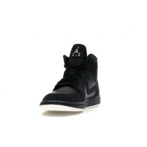 Кроссы Jordan 1 Mid Glitter Black (W) - женская сетка размеров