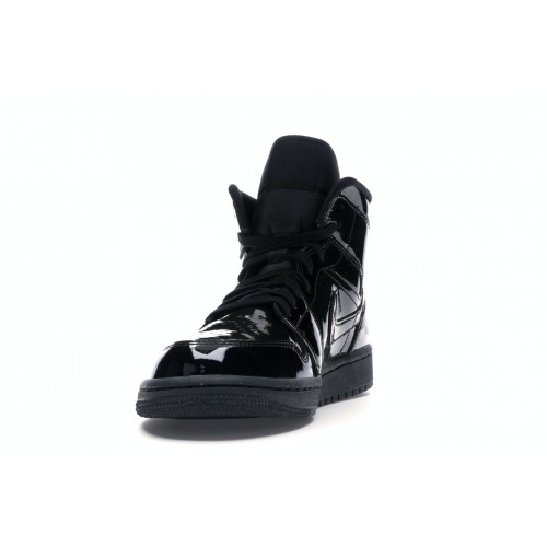 Кроссы Jordan 1 Mid SE Triple Black Patent (W) - женская сетка размеров