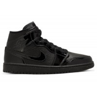 Женские Jordan 1 Mid Patent Triple Black (W)