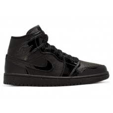Женские Jordan 1 Mid Patent Triple Black (W)
