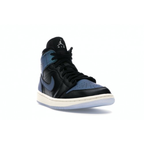 Кроссы Jordan 1 Mid Iridescent Black (W) - женская сетка размеров
