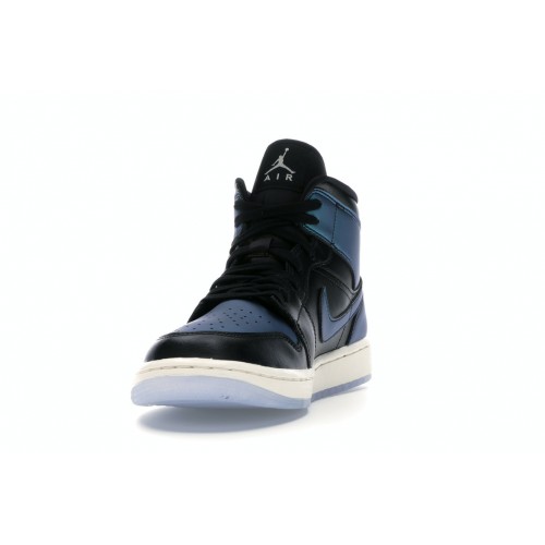 Кроссы Jordan 1 Mid Iridescent Black (W) - женская сетка размеров