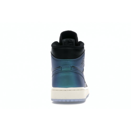 Кроссы Jordan 1 Mid Iridescent Black (W) - женская сетка размеров