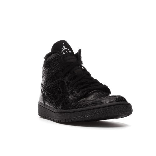 Кроссы Jordan 1 Mid Black Snakeskin (W) - женская сетка размеров
