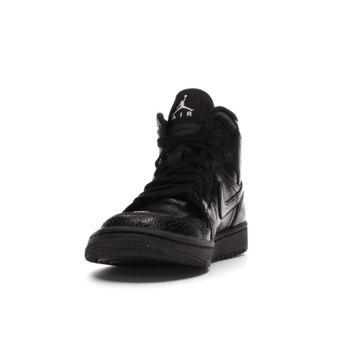 Кроссы Jordan 1 Mid Black Snakeskin (W) - женская сетка размеров
