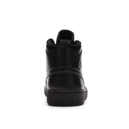 Кроссы Jordan 1 Mid Black Snakeskin (W) - женская сетка размеров