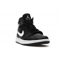 Женские Jordan 1 Mid Black White (W)