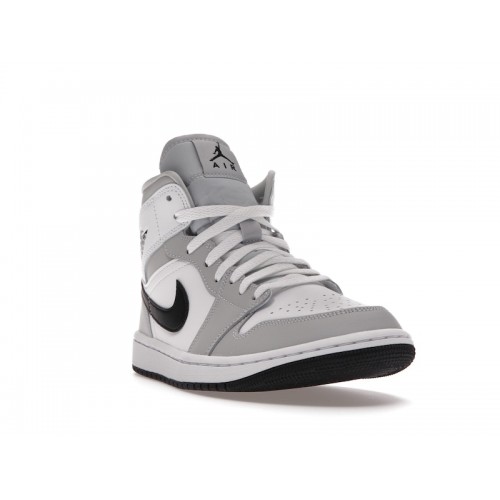 Кроссы Jordan 1 Mid Light Smoke Grey (W) - женская сетка размеров