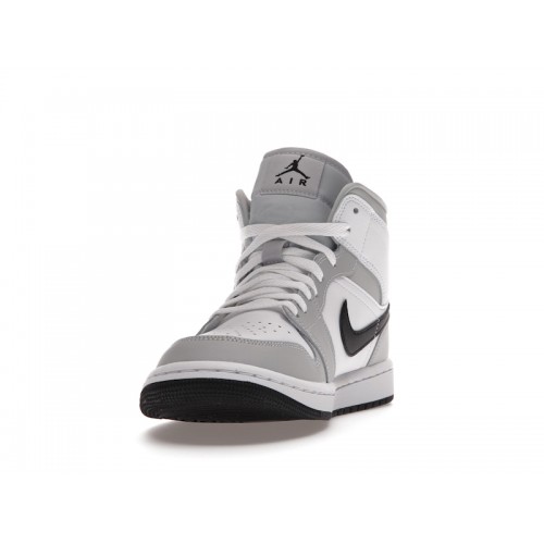 Кроссы Jordan 1 Mid Light Smoke Grey (W) - женская сетка размеров