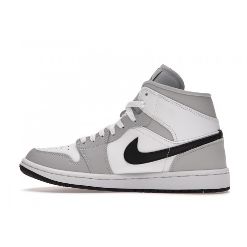 Кроссы Jordan 1 Mid Light Smoke Grey (W) - женская сетка размеров