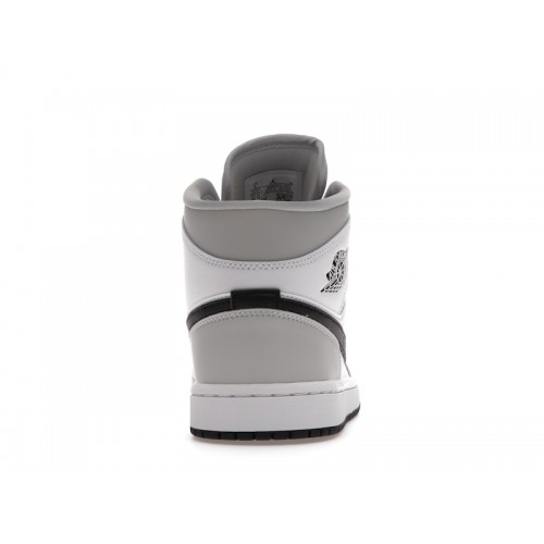 Кроссы Jordan 1 Mid Light Smoke Grey (W) - женская сетка размеров