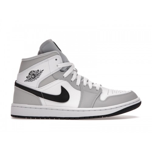 Кроссы Jordan 1 Mid Light Smoke Grey (W) - женская сетка размеров