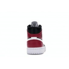Женские Jordan 1 Mid Black Noble Red (W)