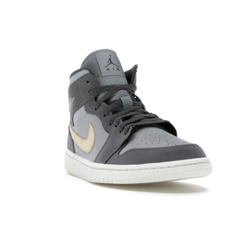 Кроссы Jordan 1 Mid Grey Onyx (W) - женская сетка размеров