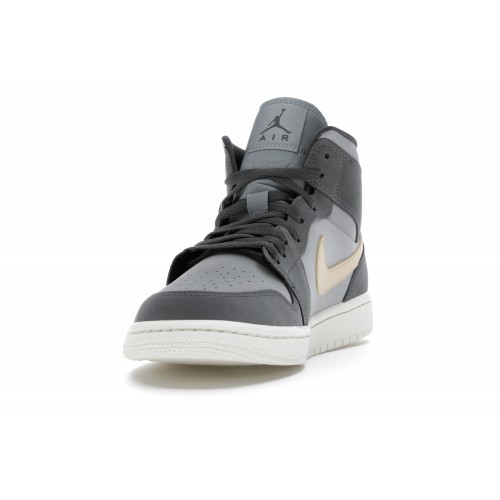 Кроссы Jordan 1 Mid Grey Onyx (W) - женская сетка размеров
