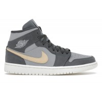 Женские кроссовки Jordan 1 Mid Grey Onyx (W)