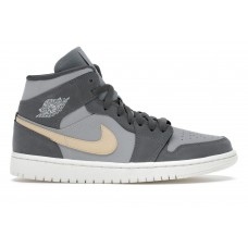 Женские кроссовки Jordan 1 Mid Grey Onyx (W)