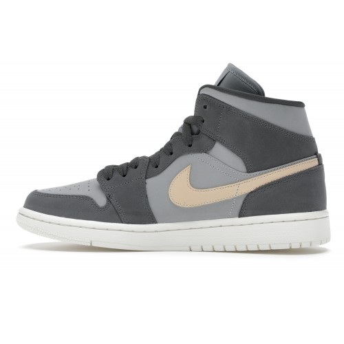 Кроссы Jordan 1 Mid Grey Onyx (W) - женская сетка размеров