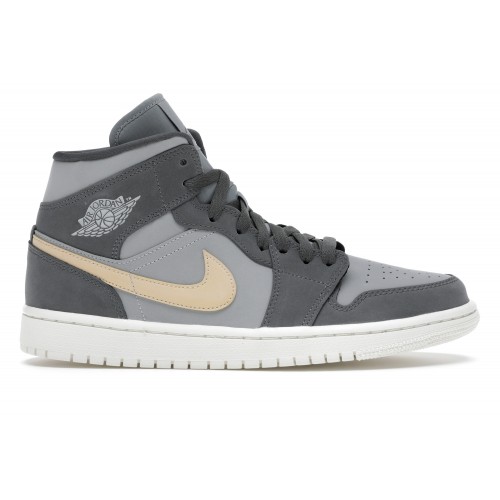Кроссы Jordan 1 Mid Grey Onyx (W) - женская сетка размеров