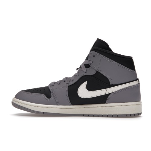 Кроссы Jordan 1 Mid Cement Grey (W) - женская сетка размеров