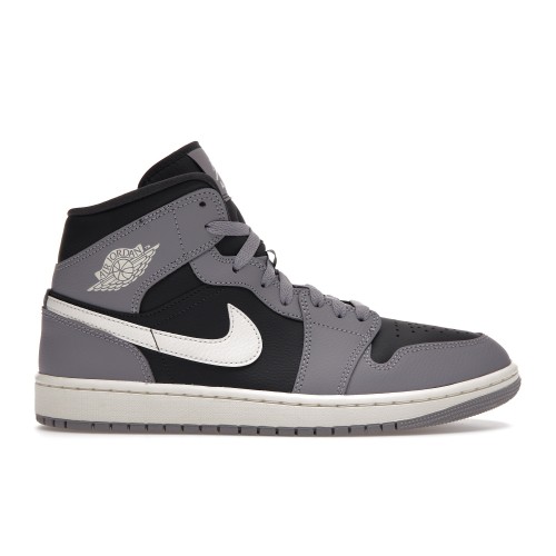 Кроссы Jordan 1 Mid Cement Grey (W) - женская сетка размеров