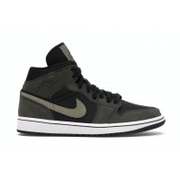 Женские кроссовки Jordan 1 Mid Military Olive (W)