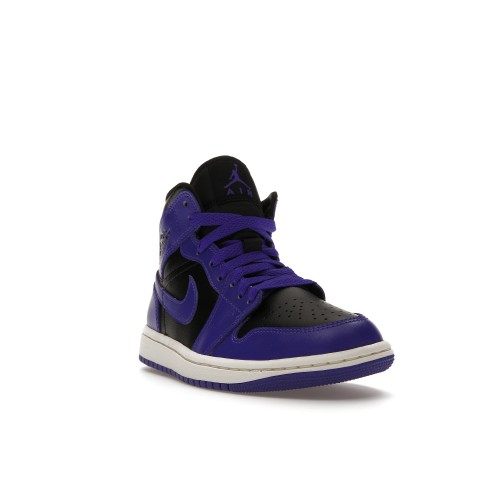 Кроссы Jordan 1 Mid Purple Black (W) - женская сетка размеров