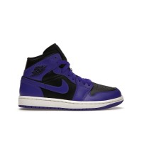 Женские кроссовки Jordan 1 Mid Purple Black (W)
