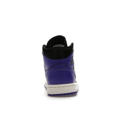 Кроссы Jordan 1 Mid Purple Black (W) - женская сетка размеров
