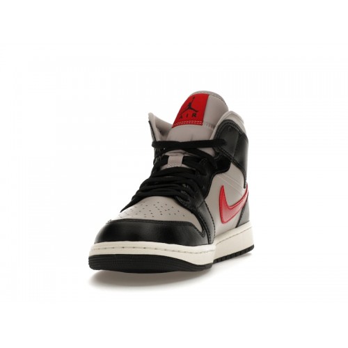Wmns Air Jordan 1 Mid Black College Grey - женская сетка размеров