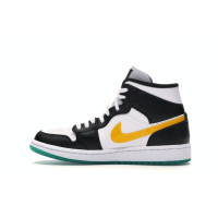 Женские Jordan 1 Mid Alternate Swooshes Red Yellow (W)