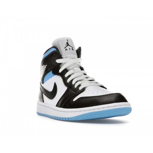Кроссы Jordan 1 Mid University Blue (W) - женская сетка размеров