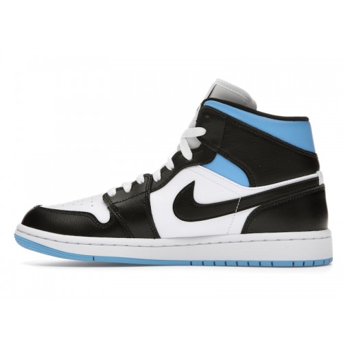 Кроссы Jordan 1 Mid University Blue (W) - женская сетка размеров