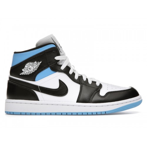 Кроссы Jordan 1 Mid University Blue (W) - женская сетка размеров